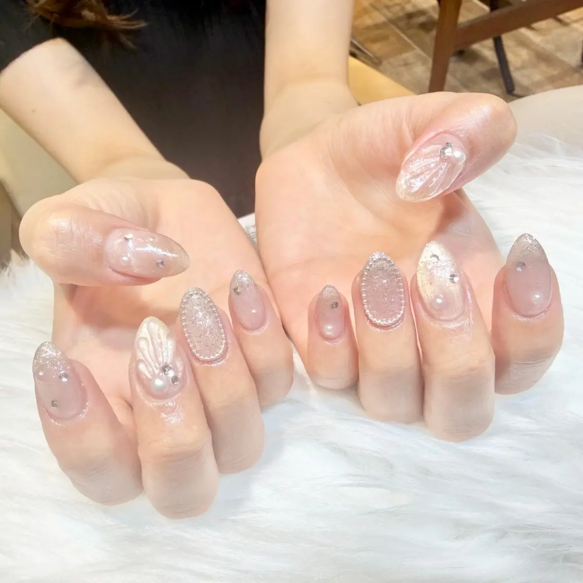 ネイル オーロラネイル マグネットネイル 夏ネイル ハンドネイル 🌺 HIRAOKAのネイルデザイン