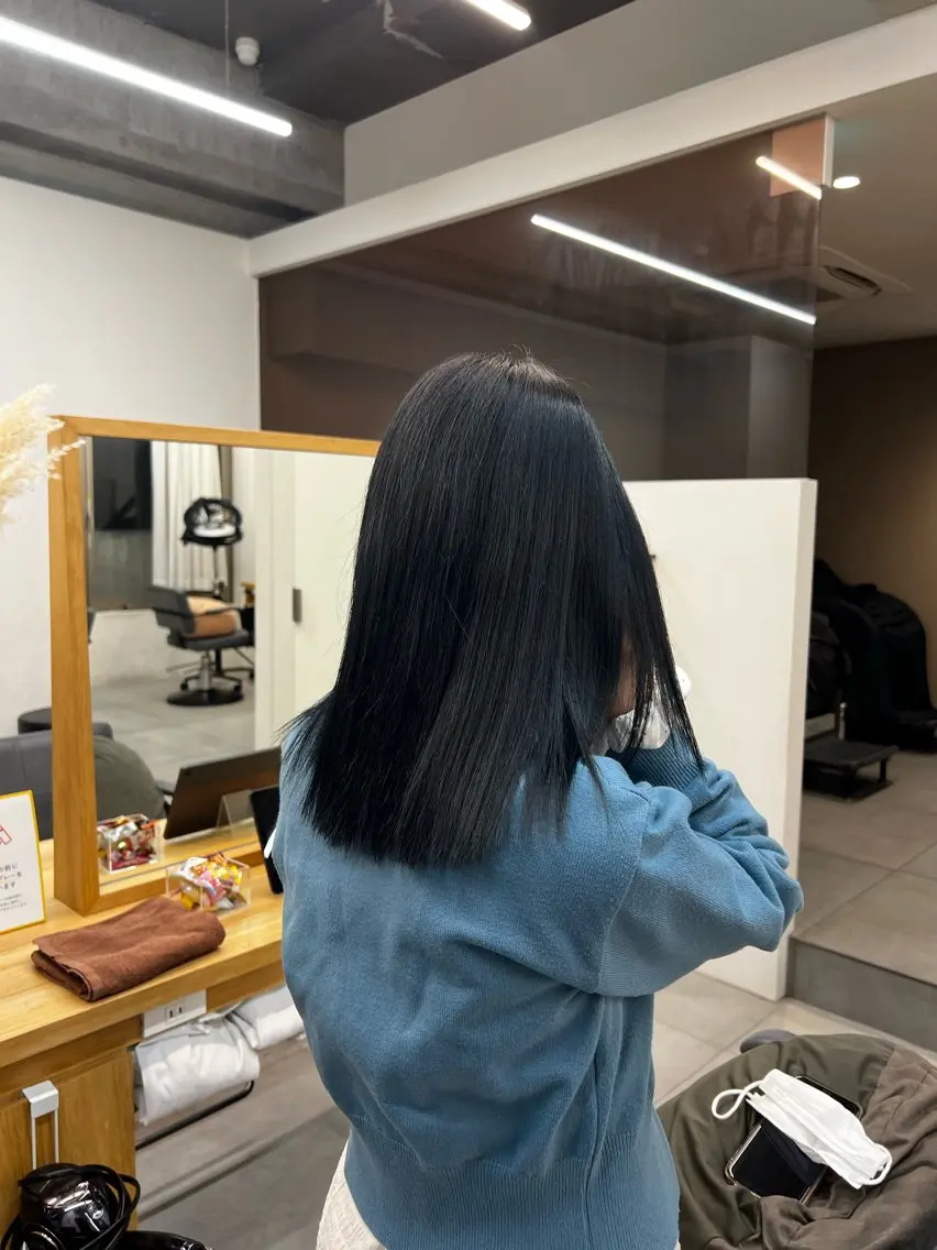 セミロング カラー Ore🫧タナカマヤ /柔らかい質感カラーのヘアスタイル