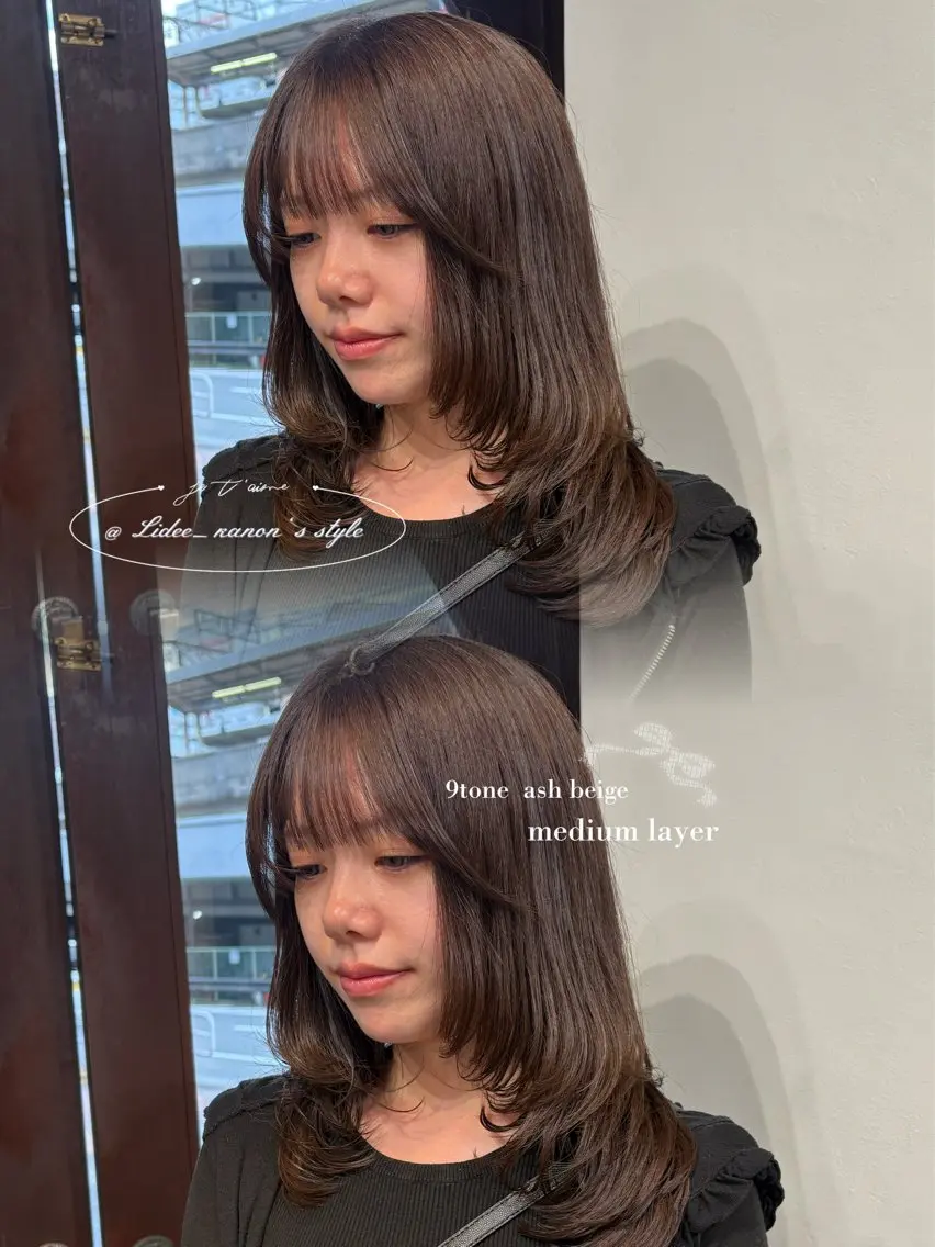 セミロング カット ヘアカラー トリートメント Lidee kanonのヘアスタイル