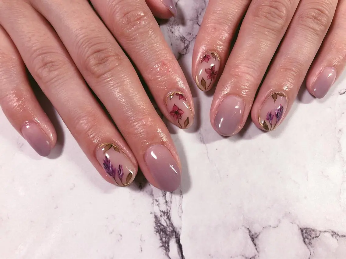 ネイル フラワーネイル kiki nail &brow二子玉川のネイルデザイン
