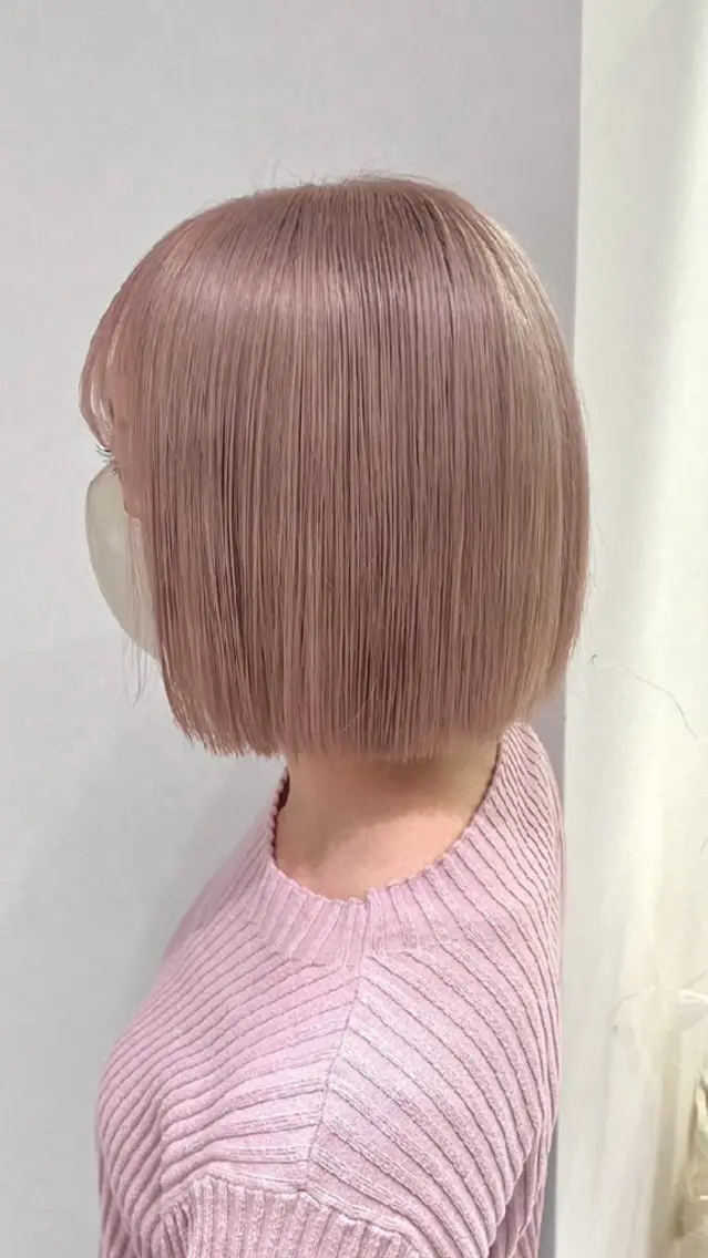 ショート ハイライト 髪質改善 韓国風ヘア レイヤーカット piLLon 心斎橋のヘアスタイル