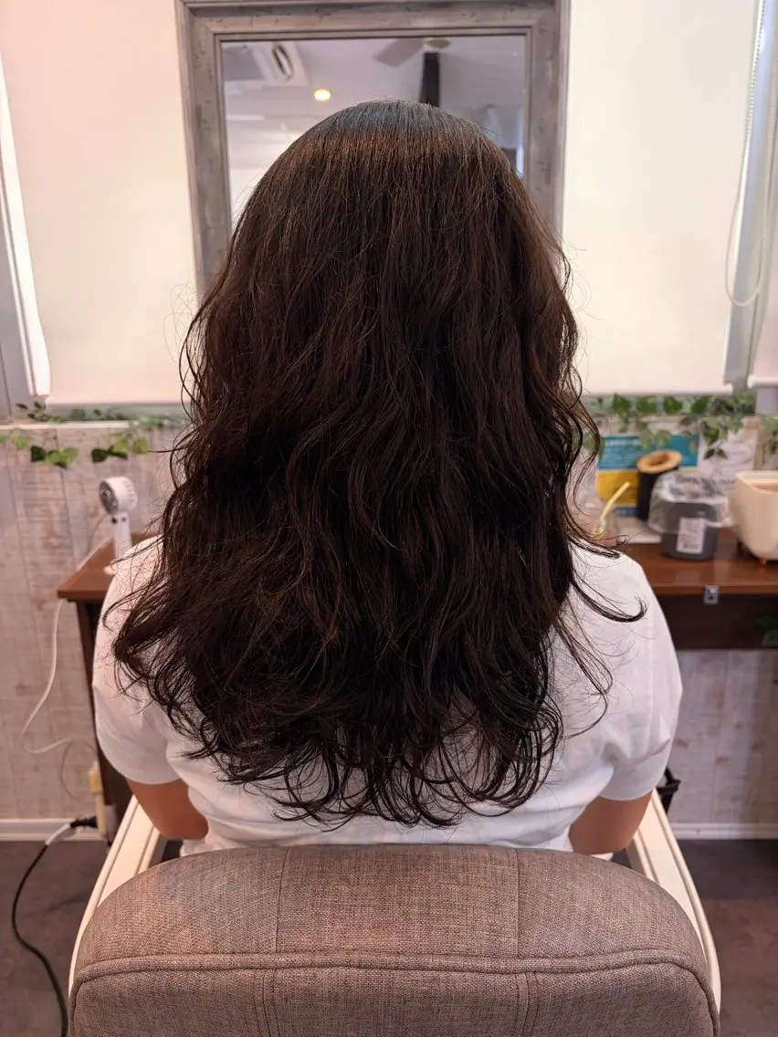 ロング パーマ ストレートパーマ si6【シーム】 小田みきのヘアスタイル