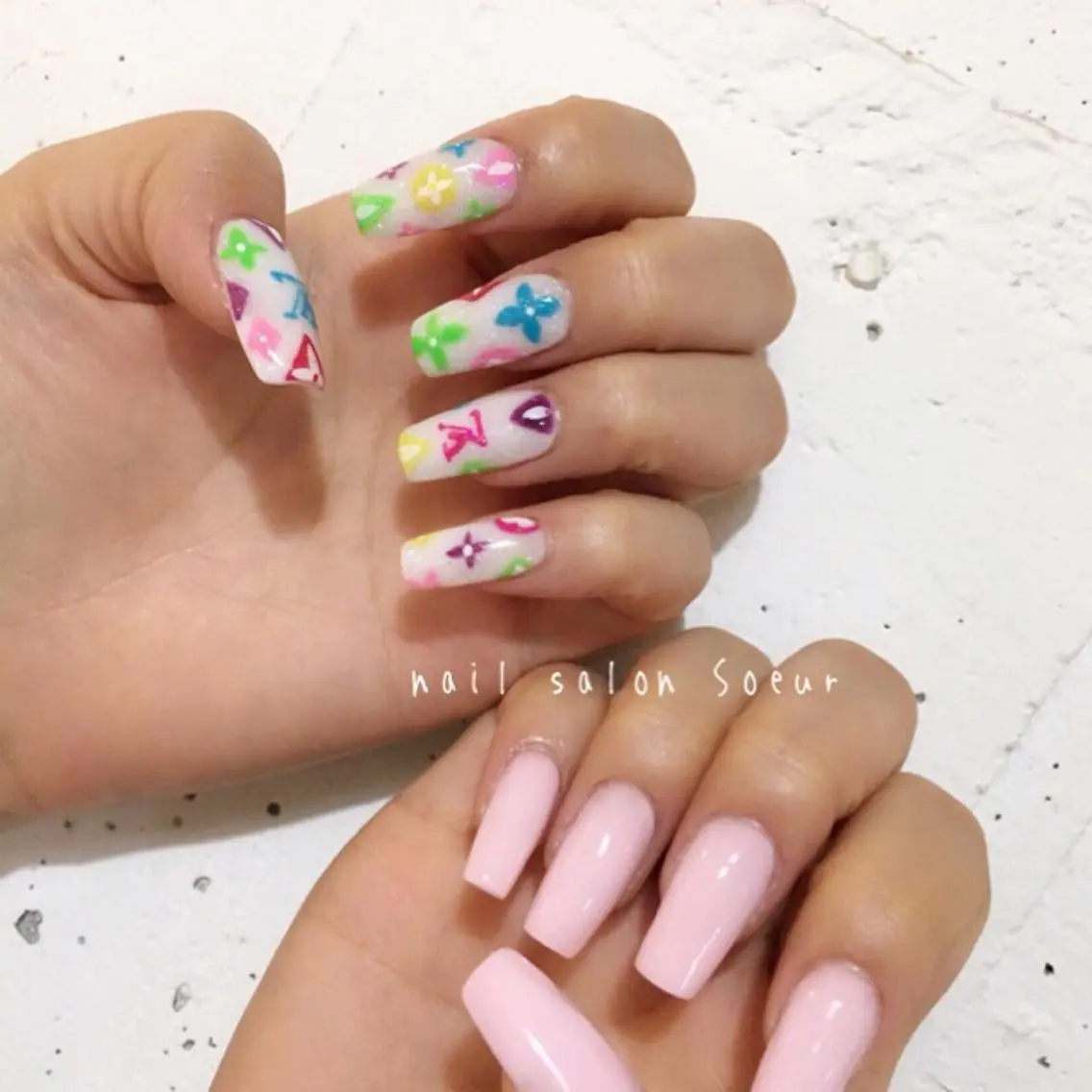 ネイル アートネイル 持ち込み スカルプネイル ハンドネイル nail salon Soeurのネイルデザイン