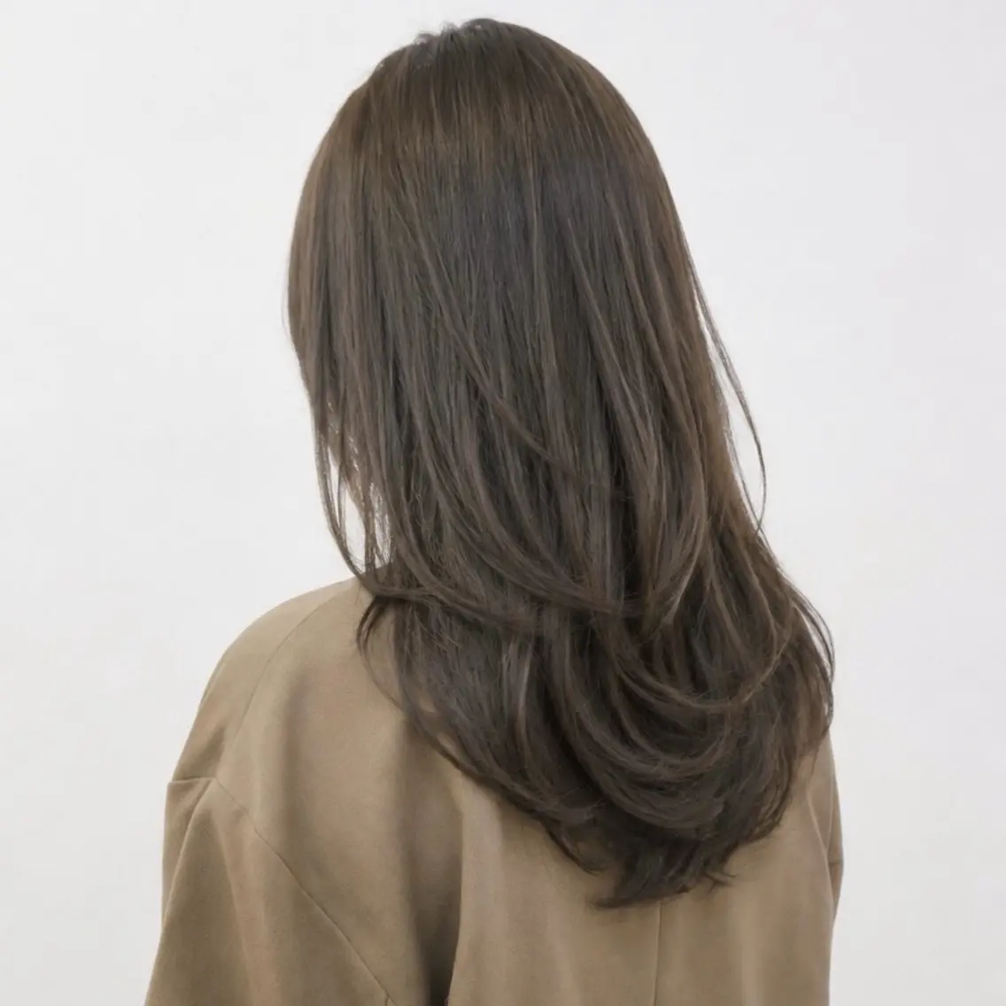 ロング ボブ 顔周りカット ハッシュカット レイヤーカット カット ヘアカラー トリートメント yuka ໒꒱ 高円寺のヘアスタイル