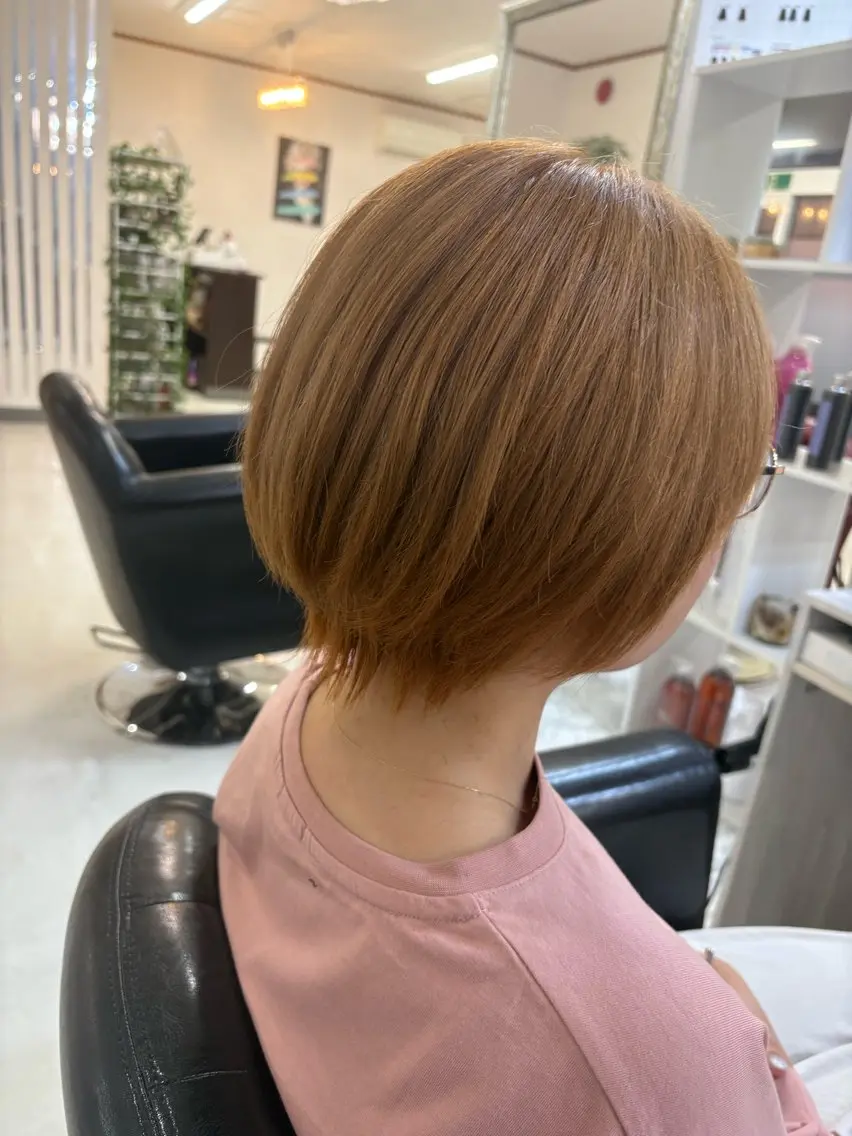 カラー ベージュカラー ブリーチ オレンジ オレンジベージュ ヘアカラー トリートメント CROSS⭐️ さいとうのヘアスタイル