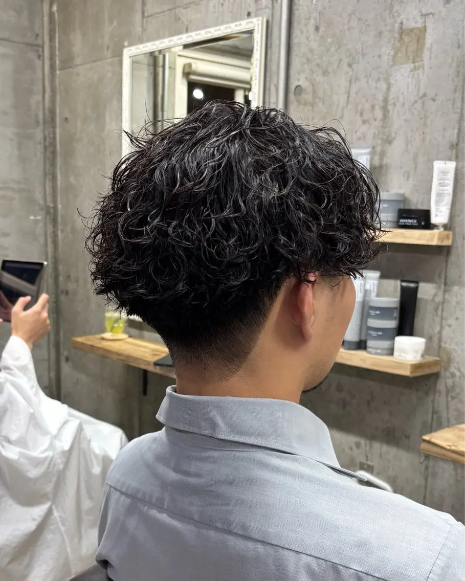 パーマ メンズ 波巻きパーマ メンズパーマ /マッシュ/ヨシダのヘアスタイル