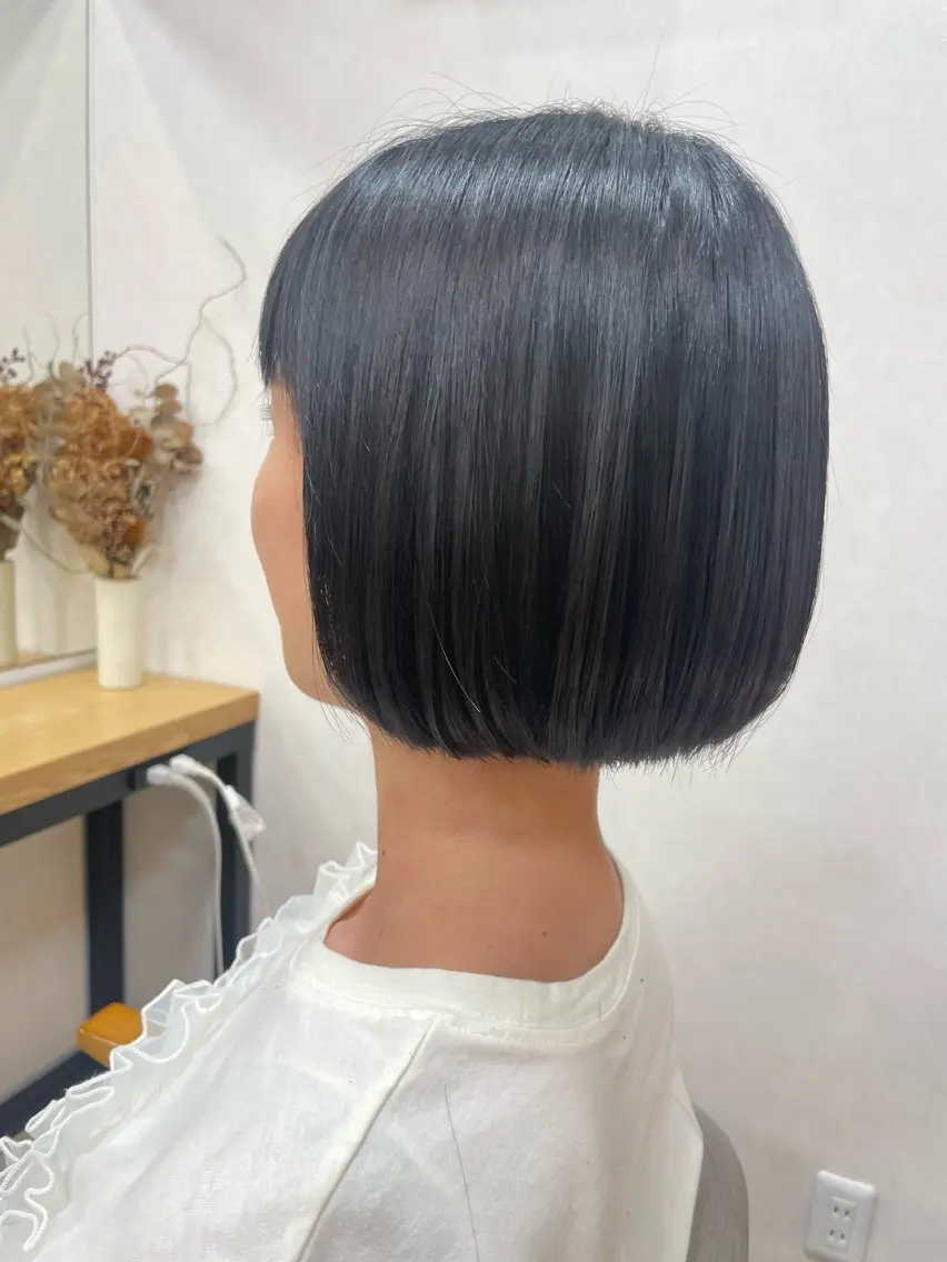 ショート ボブ カット 縮毛矯正 ami Norl 国分寺のヘアスタイル