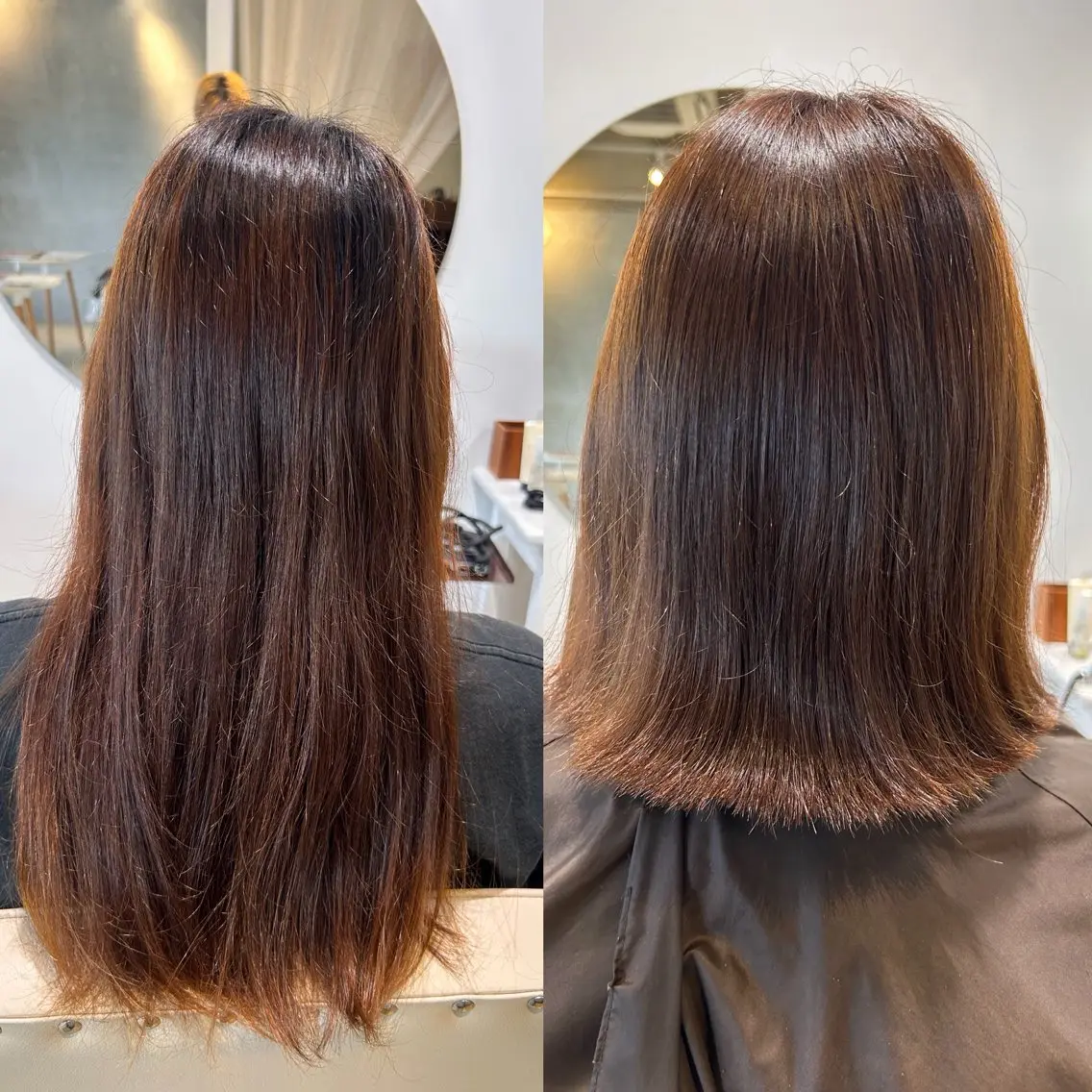 ミディアム カラー 山下 阿雅のヘアスタイル