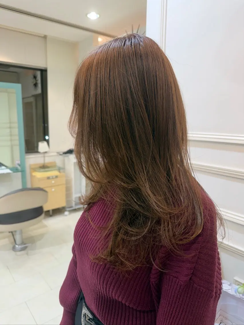 ロング カット ヘアカラー トリートメント 透明感カラー／ 艶髪／たなべだいのヘアスタイル