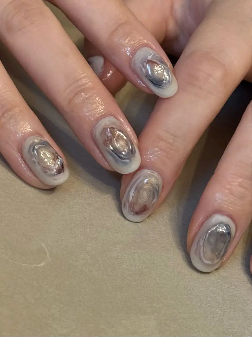 ネイル ニュアンスネイル ぷっくりネイル ハンドネイル filonnail asukaのネイルデザイン