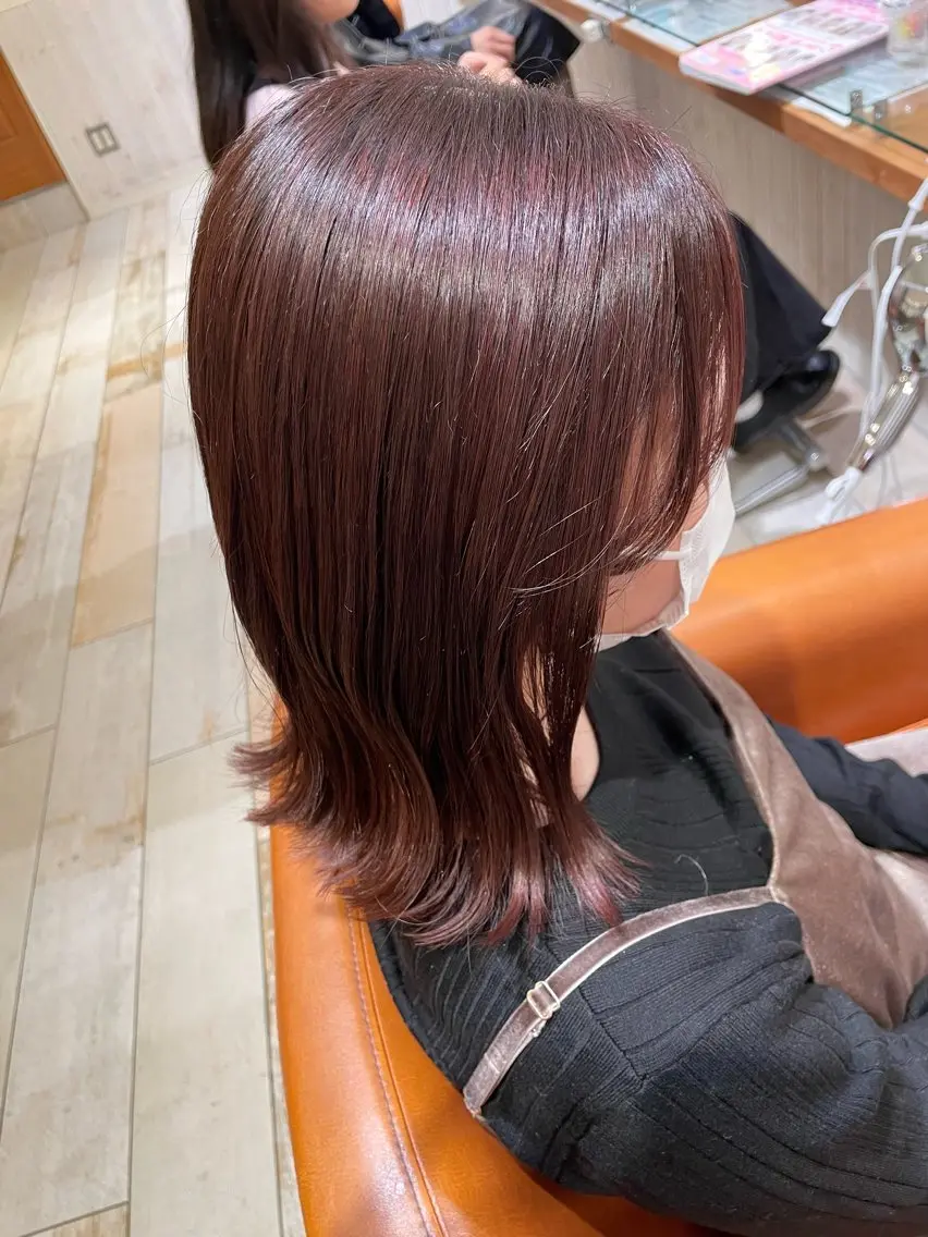 ミディアム カラー 外ハネヘア 清水 ちひろ ✄トップスタイリストのヘアスタイル