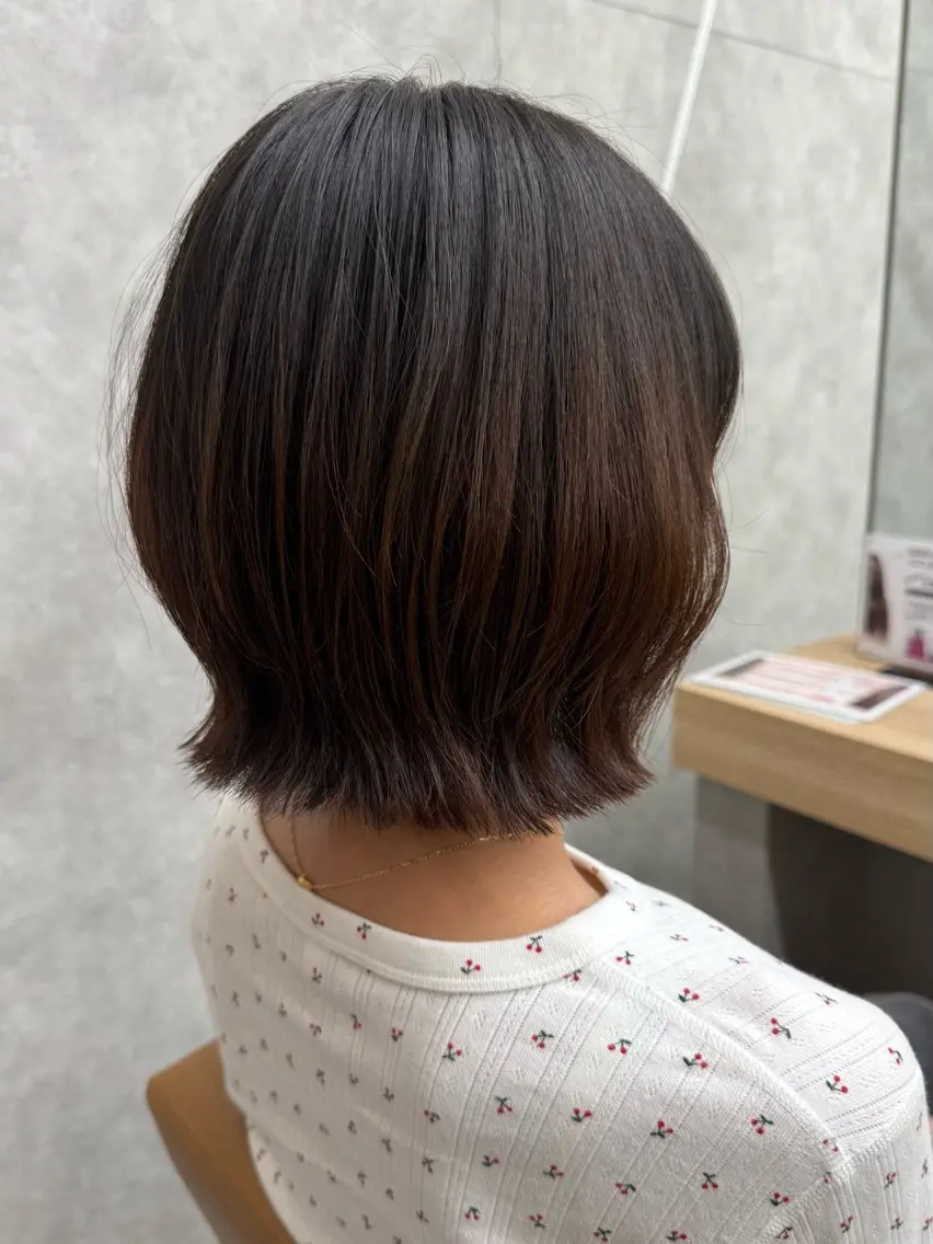 ミディアム ボブレイヤー ボブ レイヤーカット カット けー すけのヘアスタイル