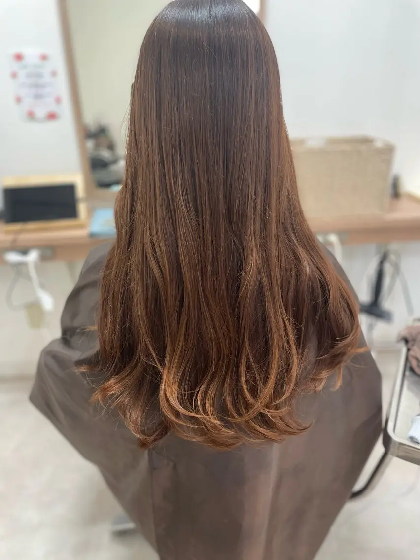 ロング カラー パーマ トリートメント 葭葉 久美子のヘアスタイル