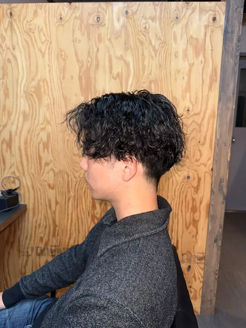 ショート パーマ メンズ カット パーマ 増山 諒 【メンズ専門美容師】のヘアスタイル