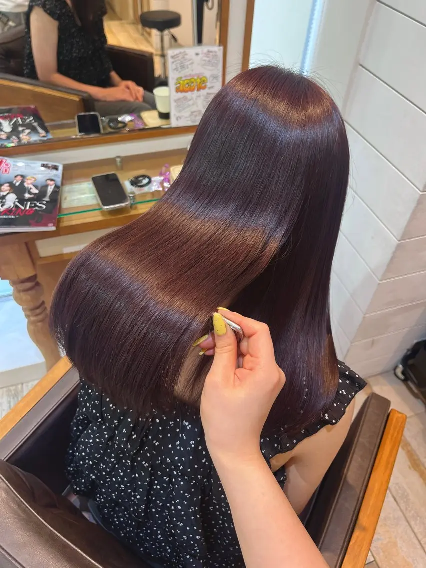 カラー Miwa🦋渋谷/ 透明感カラー/セットのヘアスタイル