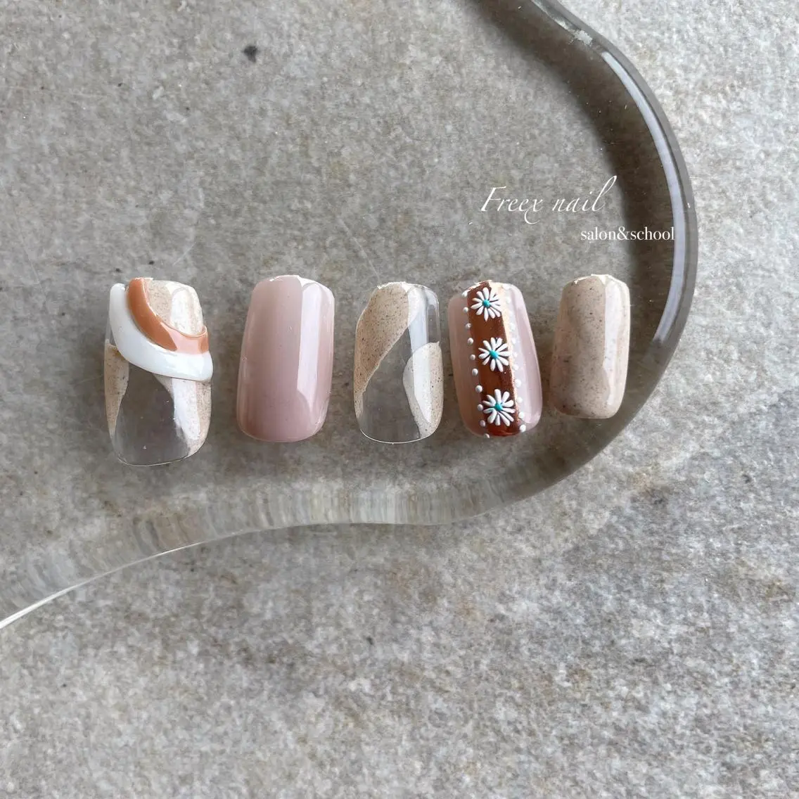 ネイル 春ネイル ハンドネイル ハンドケア freex nail /ニュアンス/個性派のネイルデザイン
