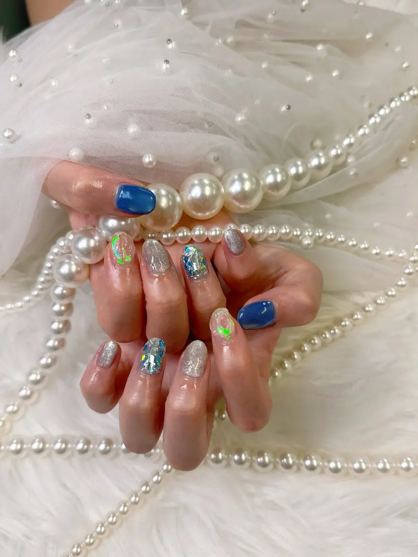 ネイル 長さ出し ジェルネイル パラジェル Queeens nailのネイルデザイン