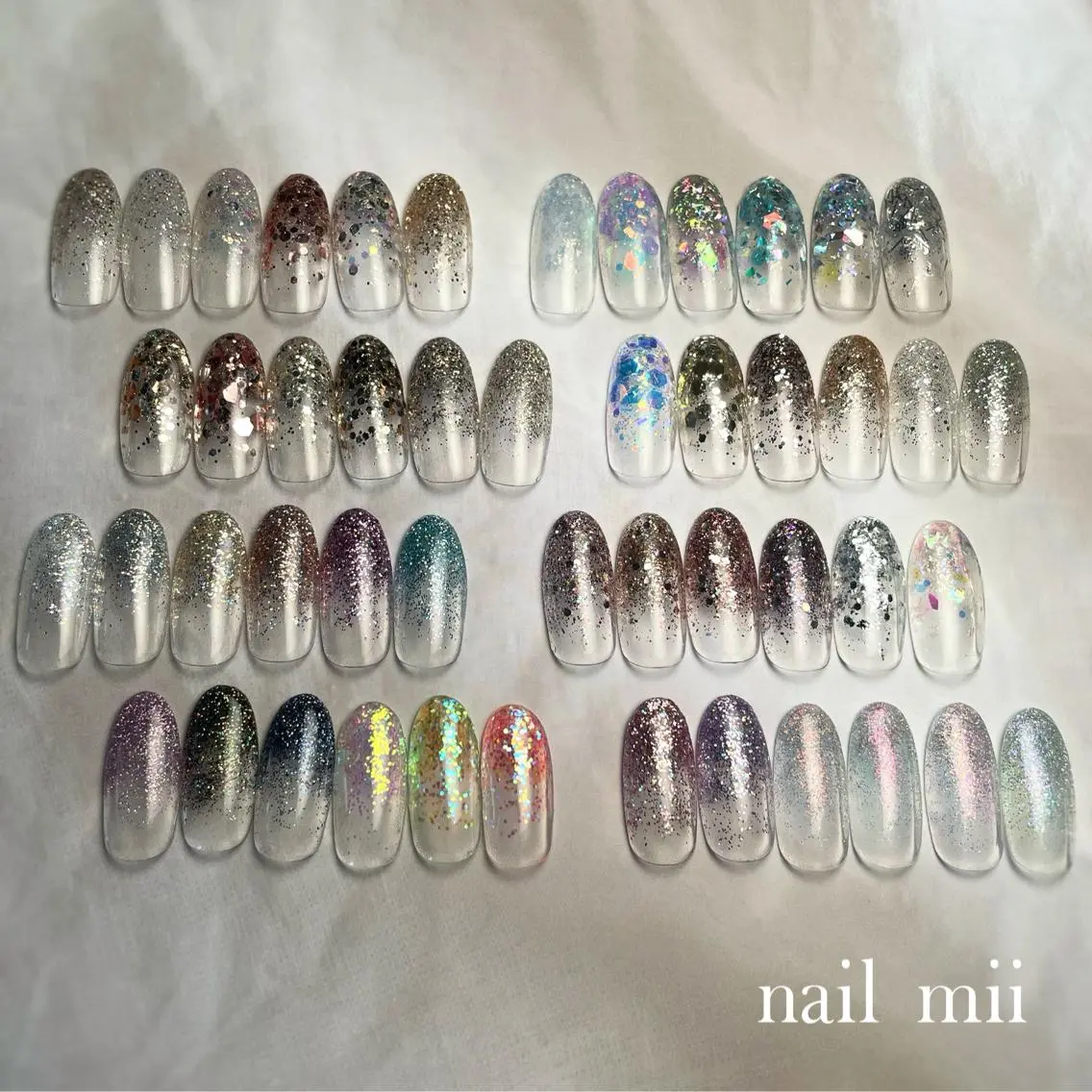 ネイル グラデーション ラメ(グリッター) ラメグラデーション nail mii HIROMIのネイルデザイン