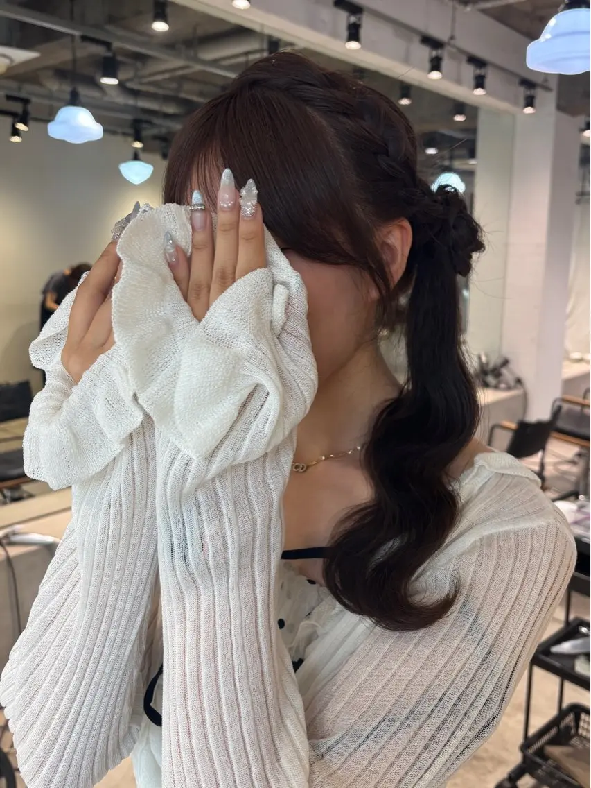 ロング ヘアアレンジ ヘアセット 透明感カラー/ヘア アレンジ/あみ🎶のヘアスタイル