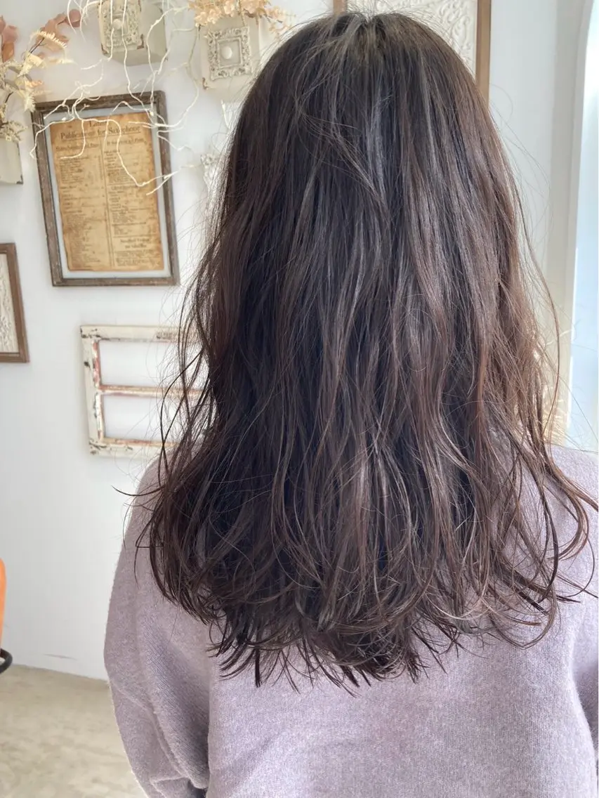髪質改善🩷艶感ヘアカラー+カット+トリートメント+マーブの写真
