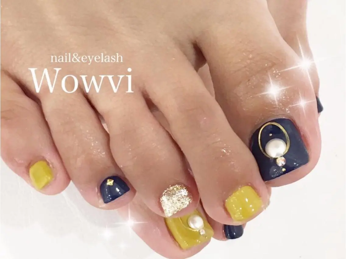 ネイル フットネイル シンプルネイル yeri イェリのネイルデザイン