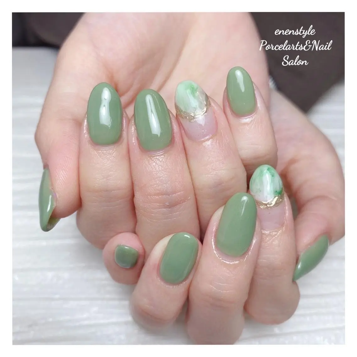 ミディアム ネイル 🐾enen style 🐾のネイルデザイン