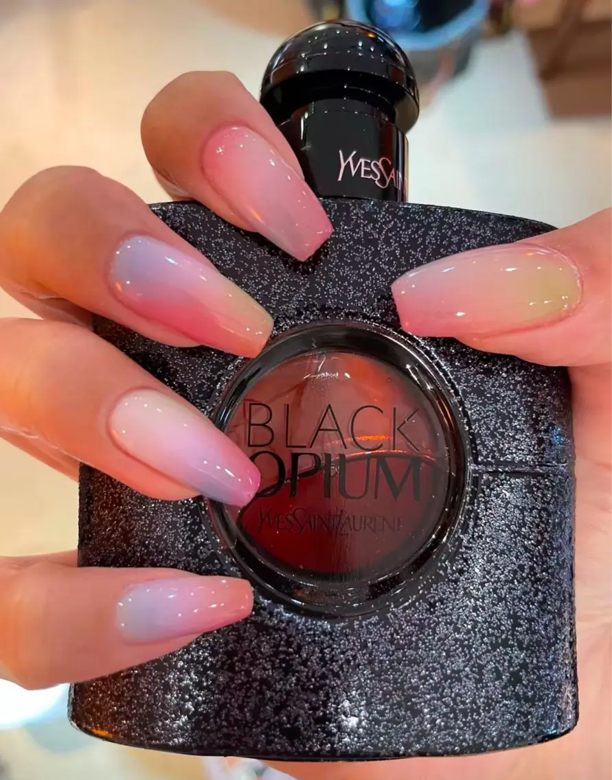 ネイル アートネイル オーロラネイル チークネイル フレンチネイル ガラスフレンチ ハンドネイル 🎀🎀YooLi Nail Salonのネイルデザイン