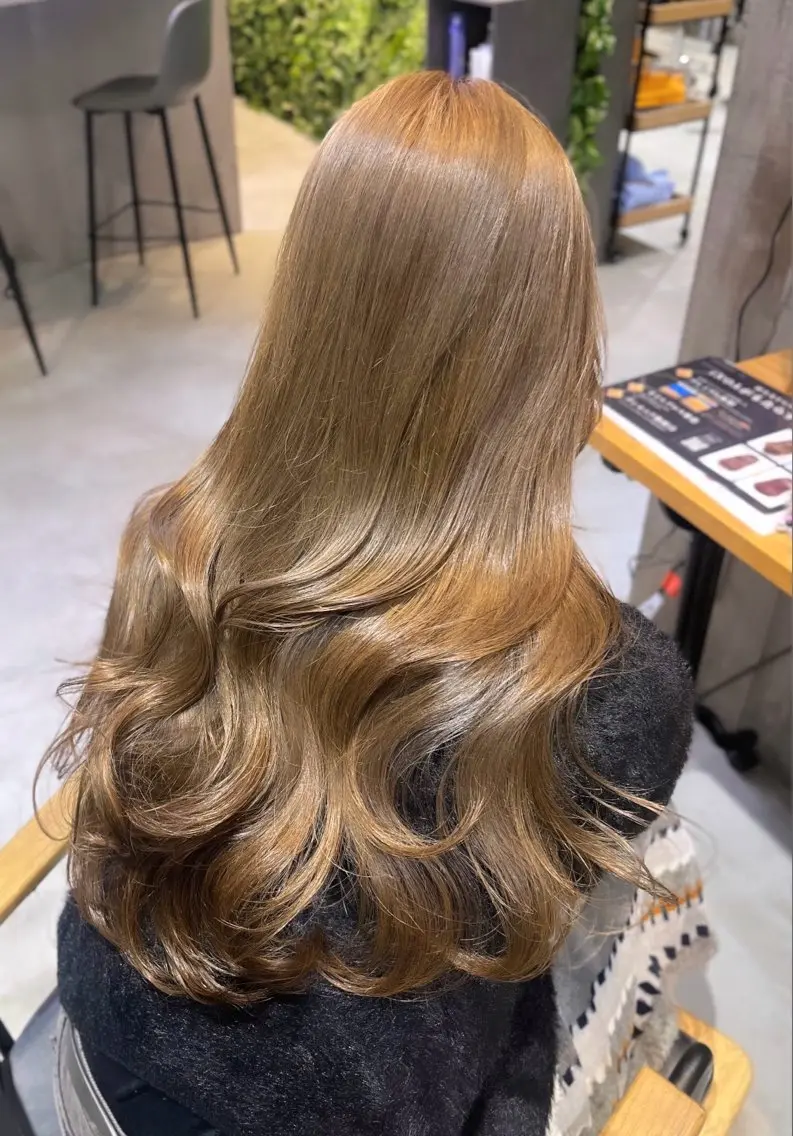 ロング カラー ベージュカラー オリーブベージュ カット ヘアカラー haruka ♡レイヤー/透明感のヘアスタイル
