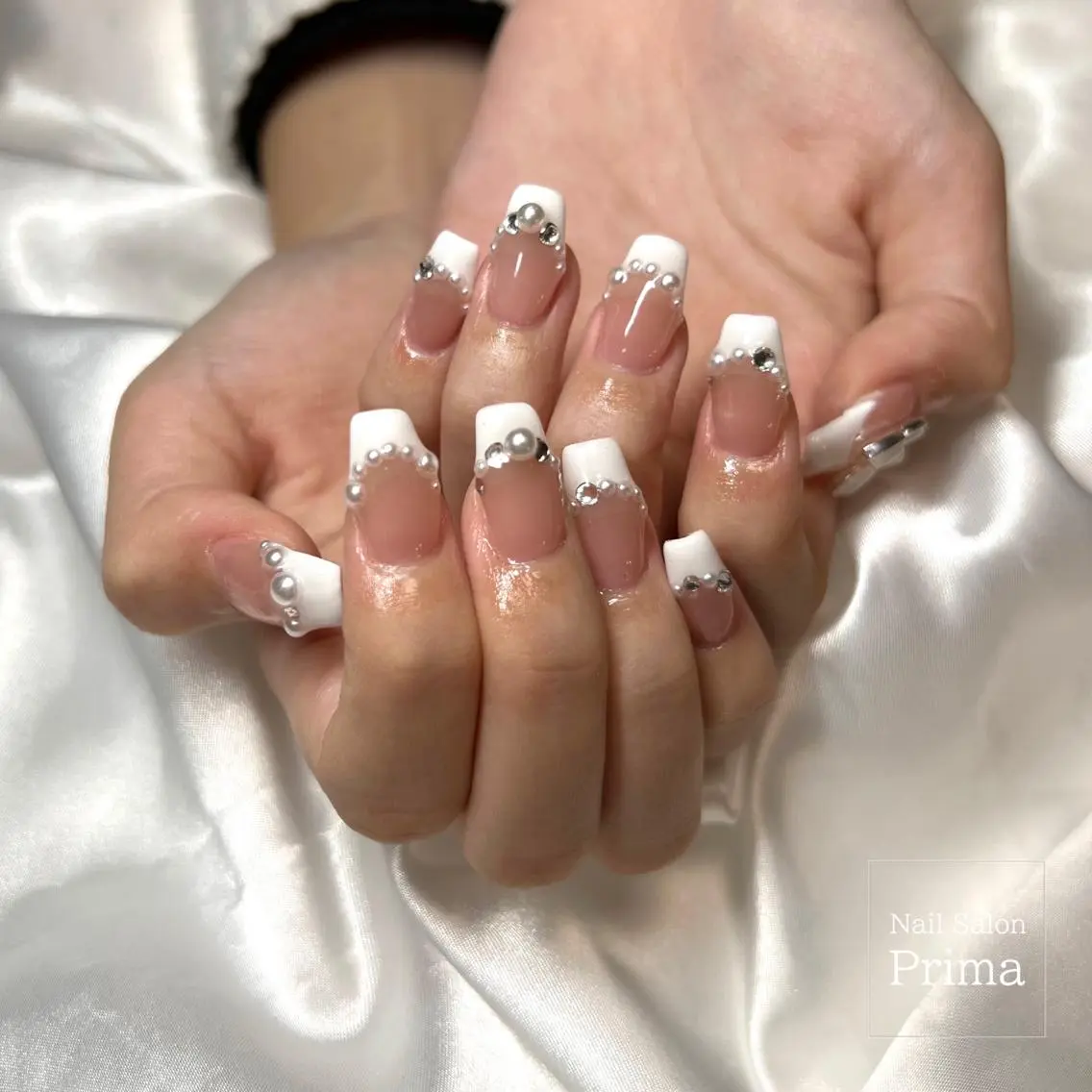 セミロング ネイル 長さ出し SalonPrima 西院Nail&Eyeのネイルデザイン