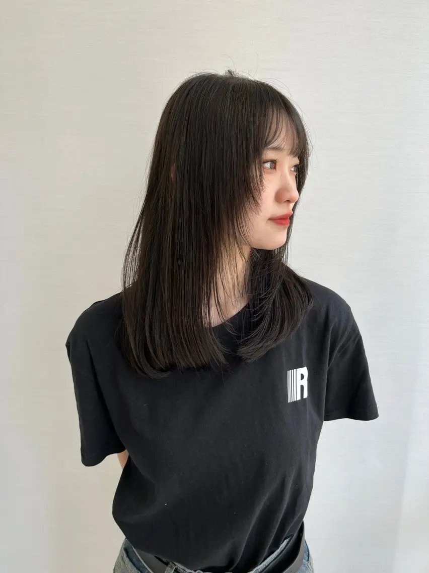 ロング レイヤーカット 🫒🫒ブリーチなし 艶カラー🫒ヤマシロのヘアスタイル