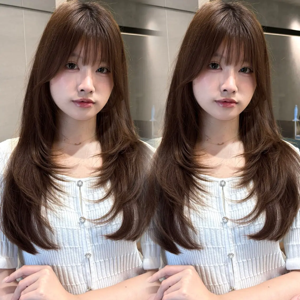ロング 田中 柚莉愛のヘアスタイル