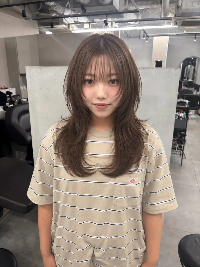 セミロング カラー THE ECT 🌸濱吉優希🌸のヘアスタイル