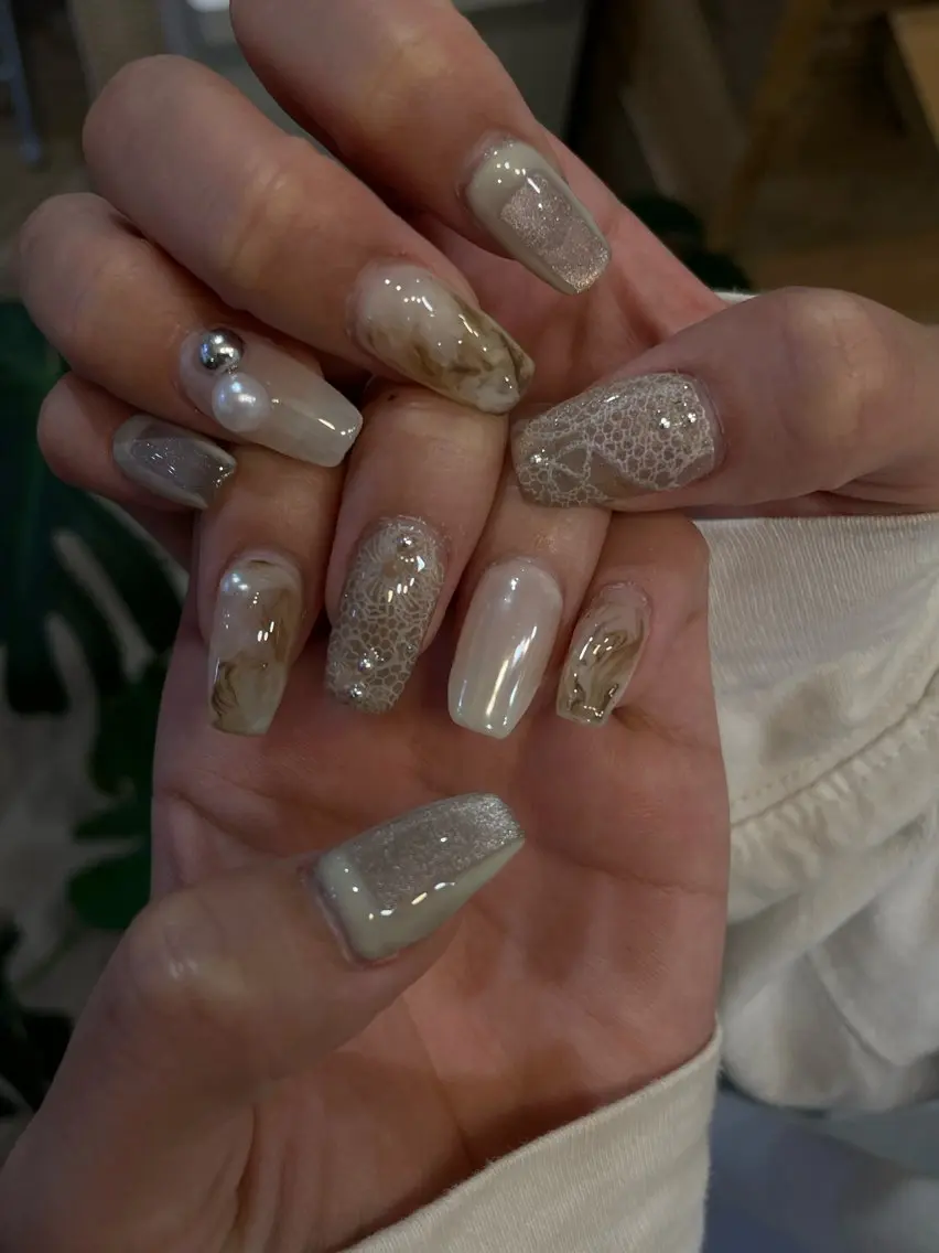 ネイル 持ち込み ニュアンスネイル ハンドネイル Nes.nail AYAのネイルデザイン