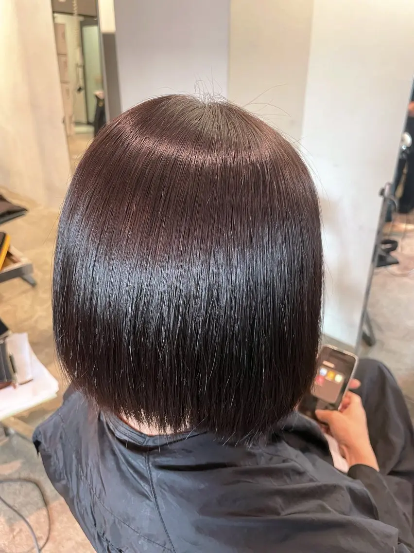 ショート 縮毛矯正 mitchy モデル様募集中♪のヘアスタイル