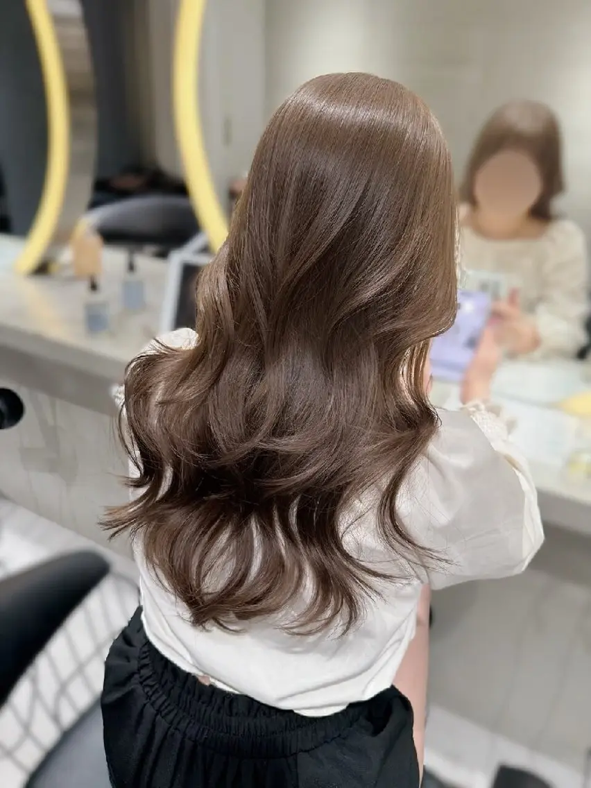 カラー セミロング ヘアカラー トリートメント 髪質改善/韓国ヘア /透明感カラー🧸のヘアスタイル