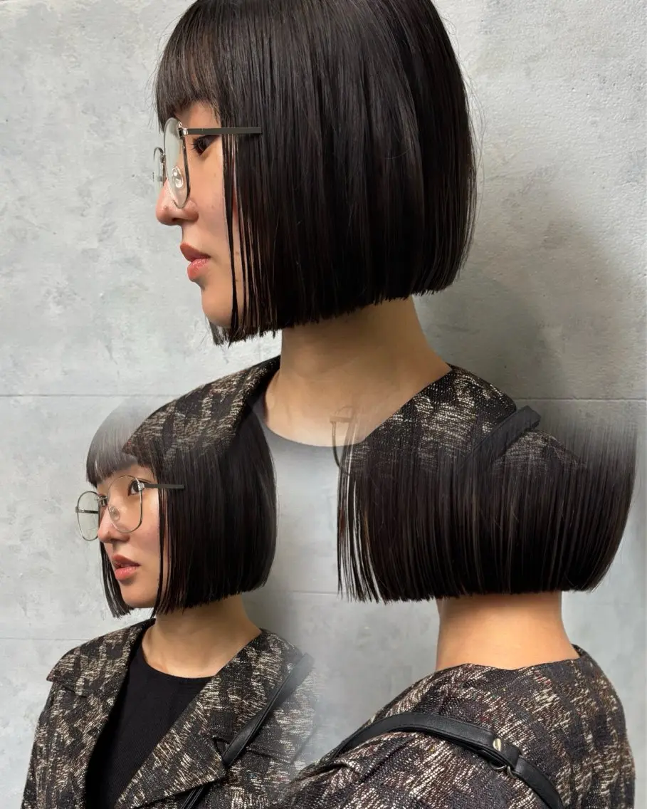 ミディアム ボブ カット ボブ×レイヤーカット 透明感カラー/Fuuのヘアスタイル
