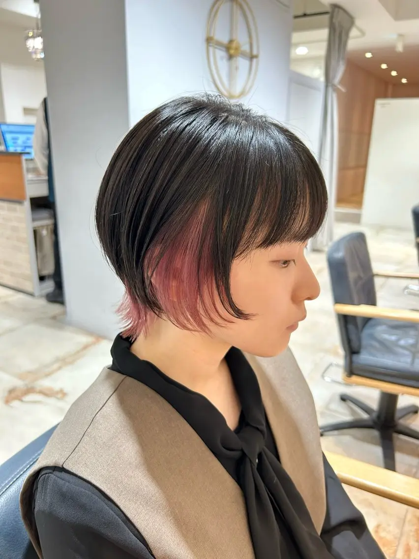 カラー ブリーチ インナーカラー ピンクカラー カット ヘアカラー 🍏脊古夏月🍏 /韓国ヘア&アイ🍏のマツエク・マツパデザイン