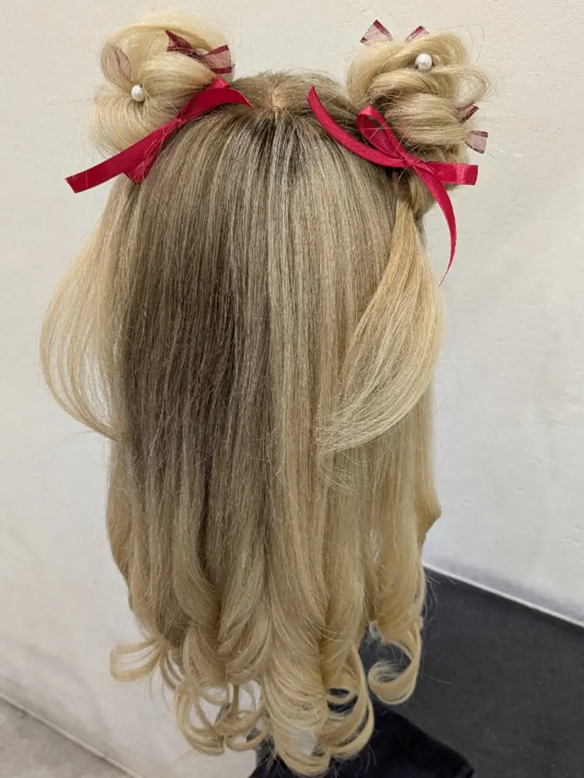 ロング ヘアアレンジ お団子ヘア ヘアセット❤️着付け Akaneのヘアスタイル