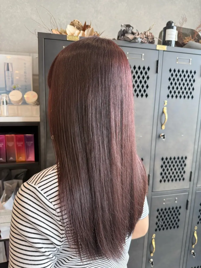 ロング カラー ブラウンカラー ヘアカラー 大崎 友莉のヘアスタイル