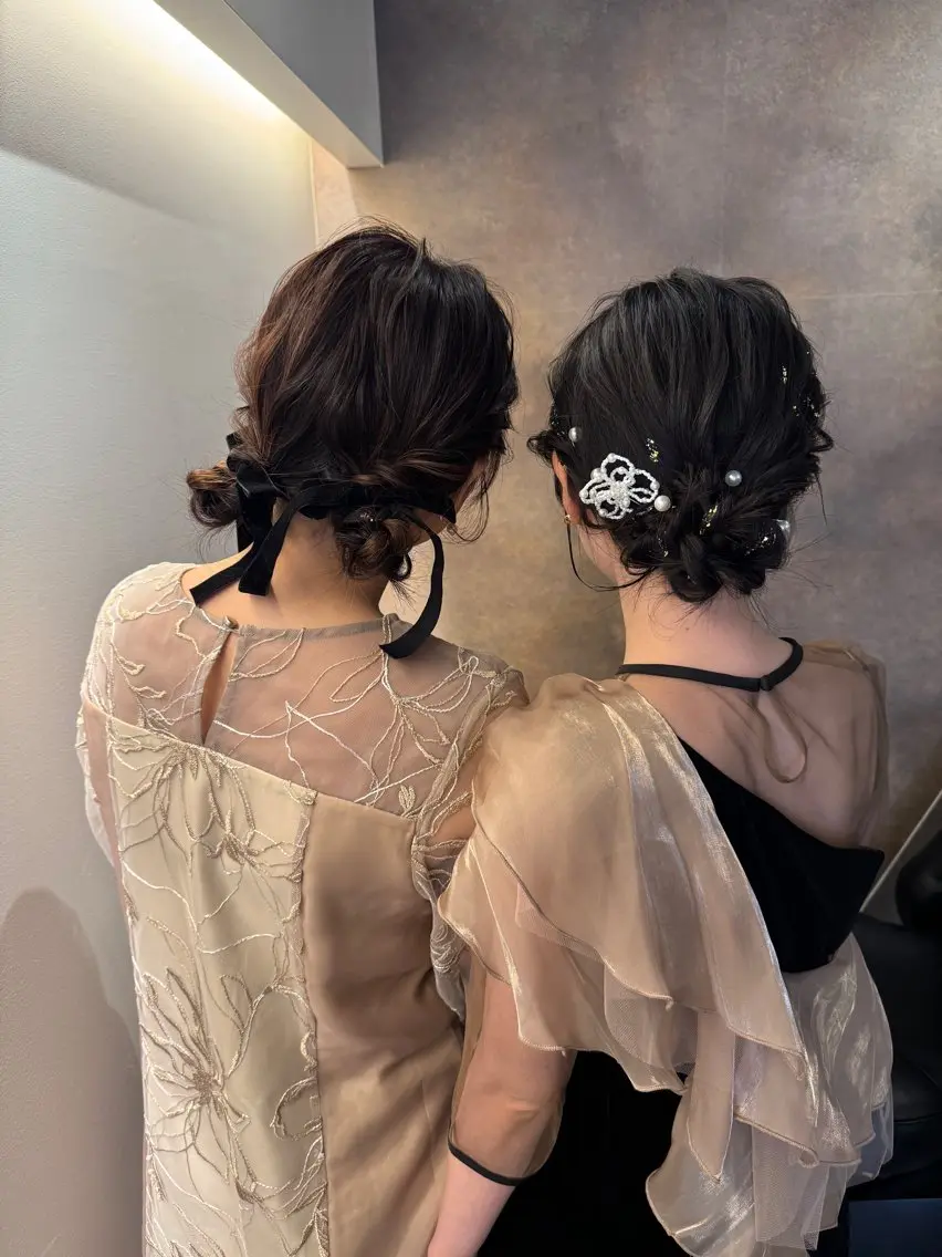 ミディアム ヘアアレンジ ヘアセット 三輪 恭平のヘアスタイル