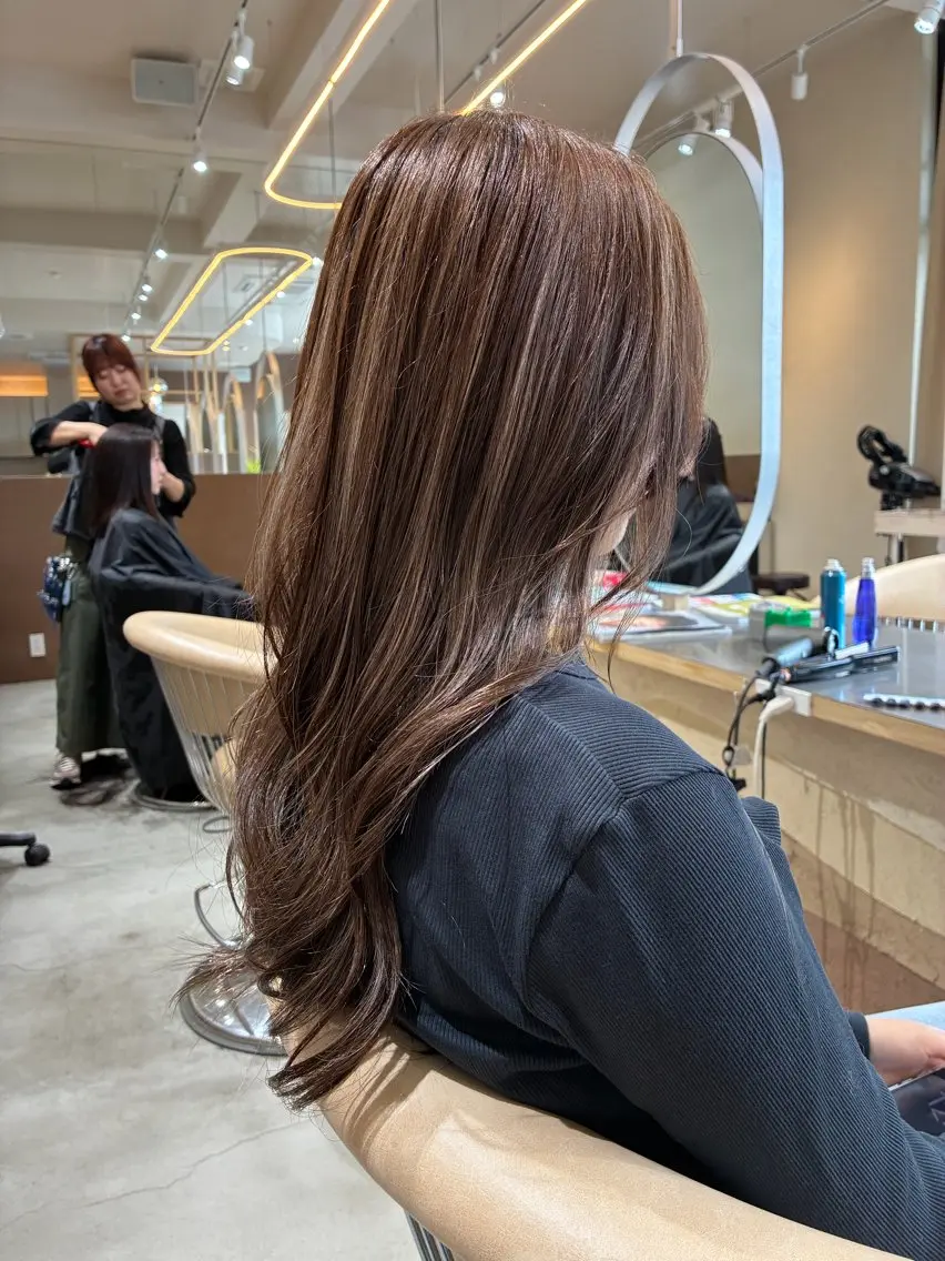 ロング カラー ハイライトカラー ハイライト 平田 悠馬のヘアスタイル