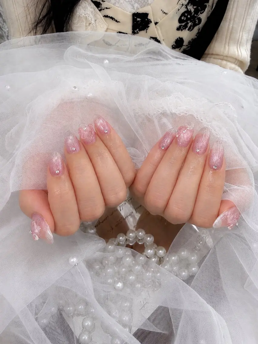 ネイル マグネットネイル リボン ハンドネイル 💋LOTUS渋谷 mizuki💋のネイルデザイン