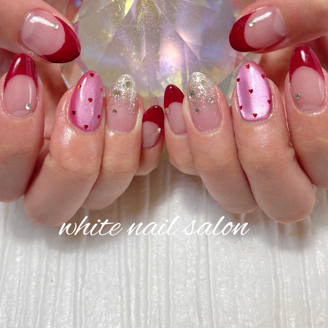 ネイル フットネイル ラメ(グリッター) ハンドネイル white nail salonのネイルデザイン