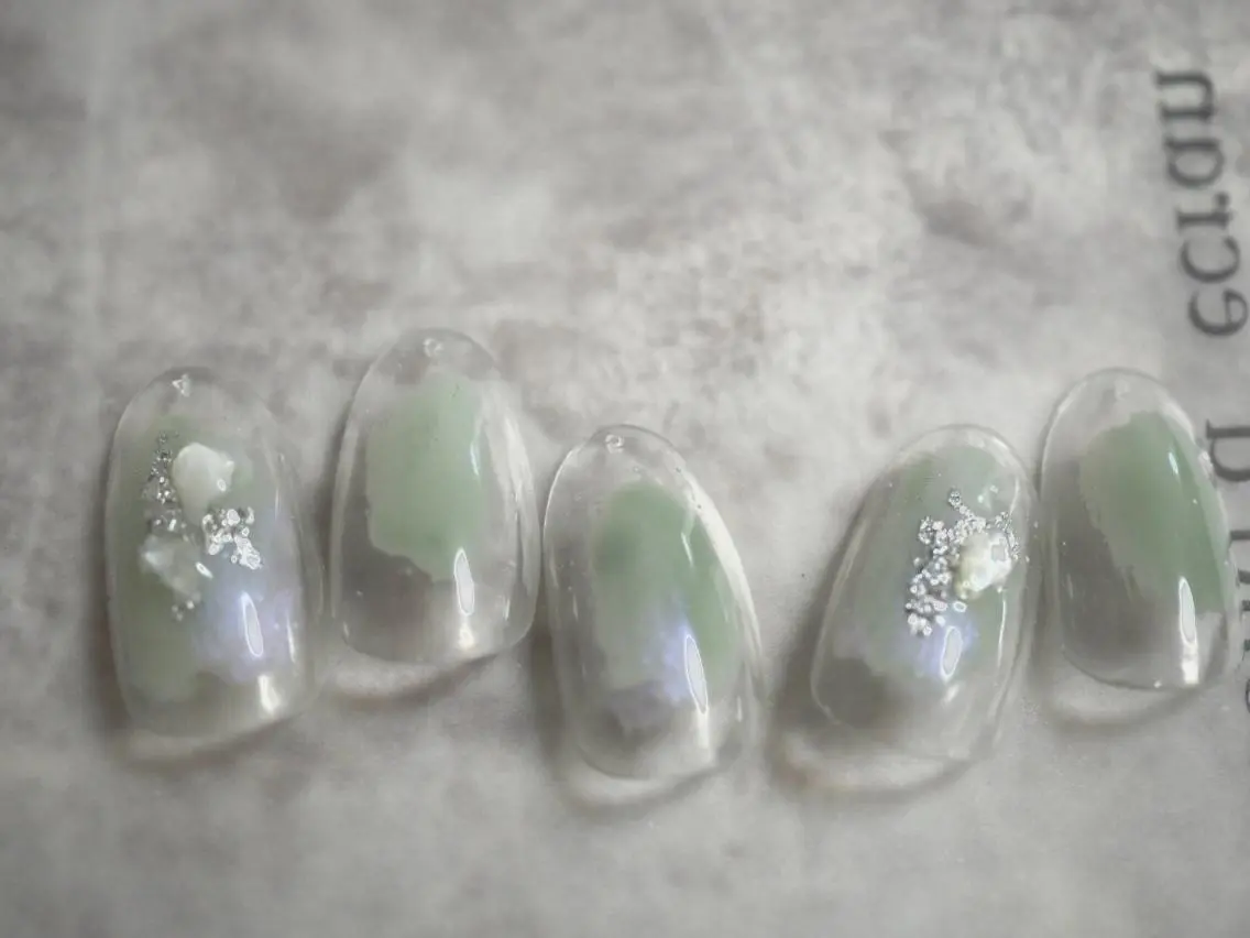 ネイル シンプルネイル 春ネイル kiki nail &brow二子玉川のネイルデザイン