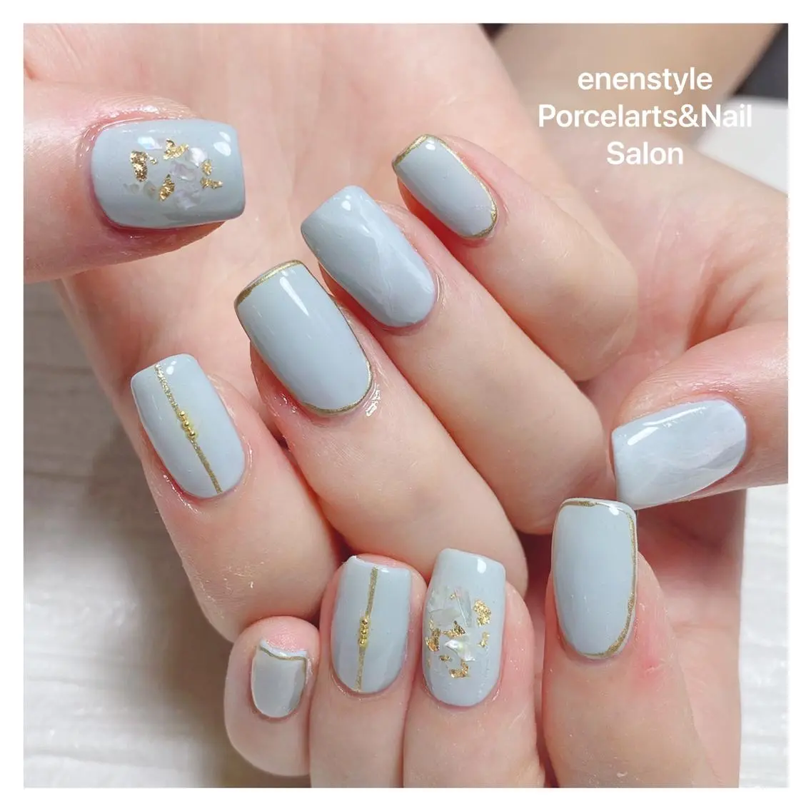 ミディアム ネイル 🐾enen style 🐾のネイルデザイン