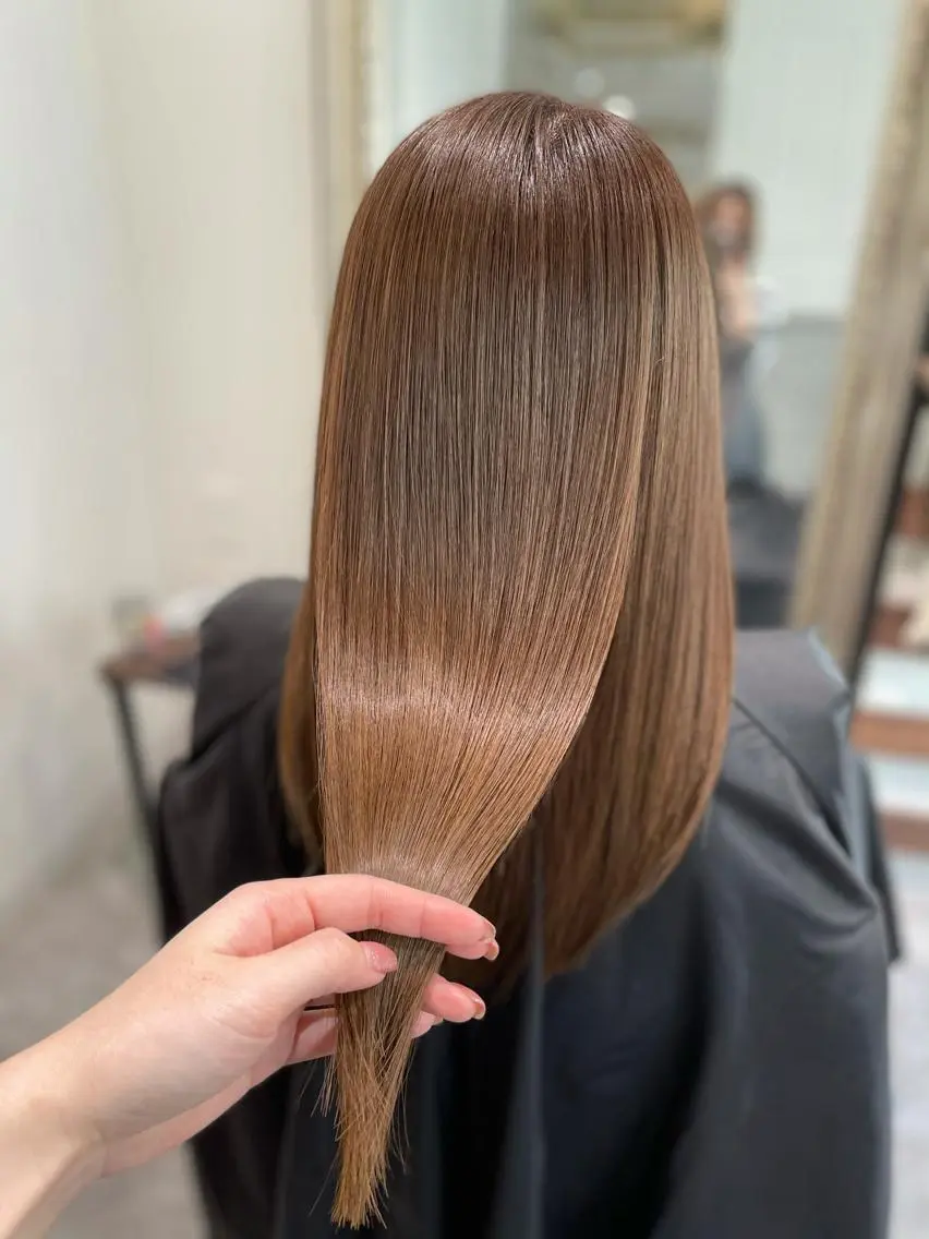 カット+N.カラー+髪質改善tr🎀♡の写真