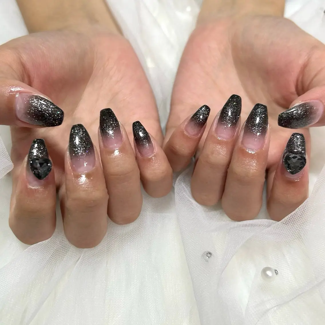 ラメグラデーションネイル／オフなしの写真