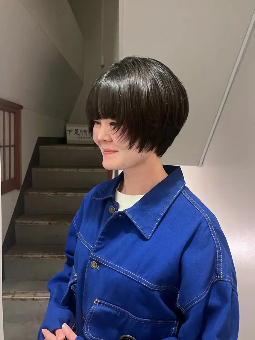 ショート 顔周りカット レイヤーカット ショートヘア 京都烏丸- イノウエ ツムギのヘアスタイル