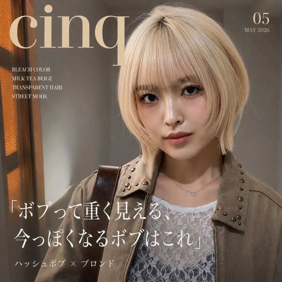 ショート カラー ボブレイヤー ブロンド ボブ レイヤーカット 失敗しないハイトーン ✨ミルクティー/ミワのヘアスタイル
