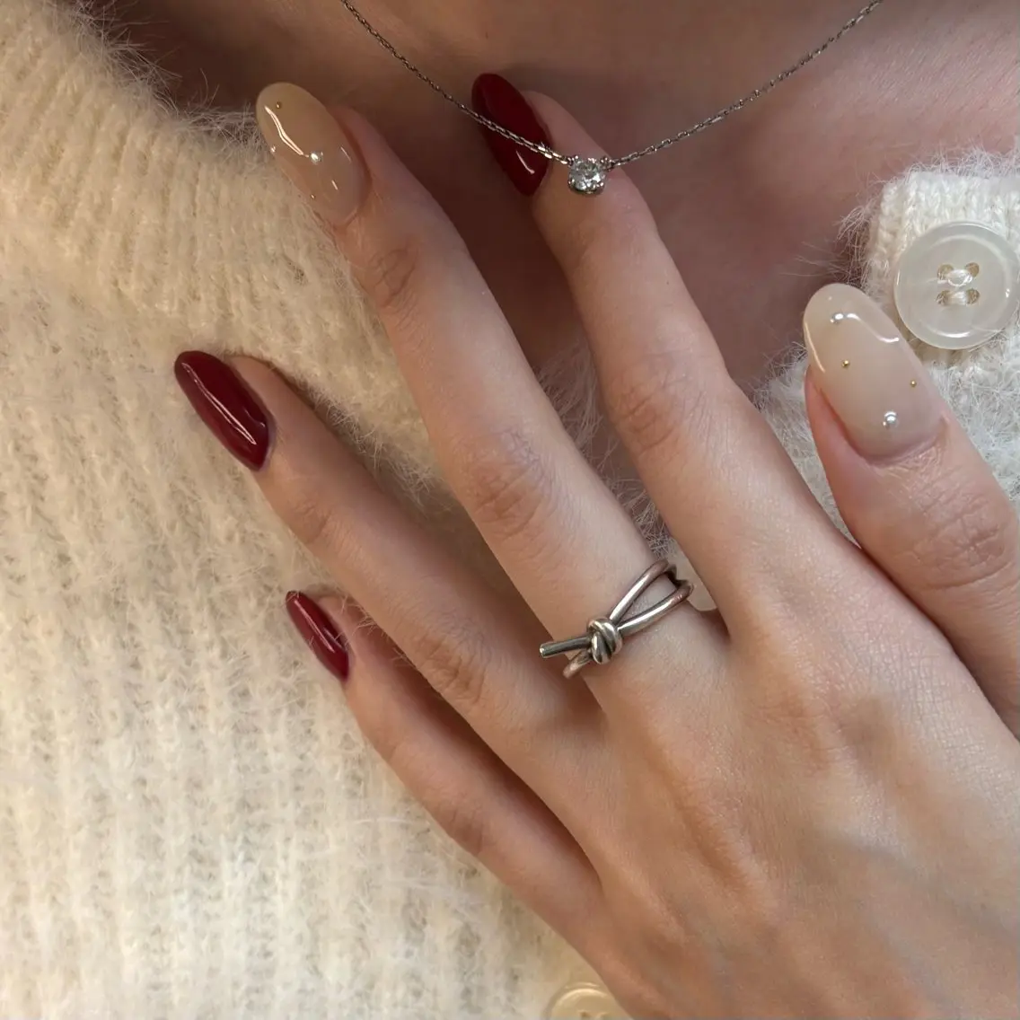 ネイル アートネイル 冬ネイル クリスマス ハンドネイル nails 🎀meのネイルデザイン